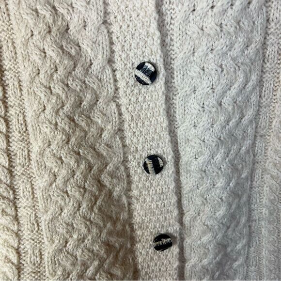 Cozy Cream Cable Knit Cardigan - Picture 6 of 14